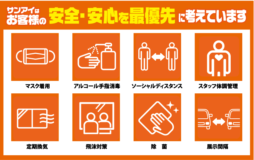 サンアイはお客様の安心、安全を最優先に考えています